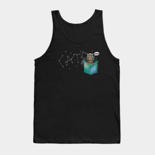 Grumpy bengal space cat in pocket cats occupy universe Tank Top